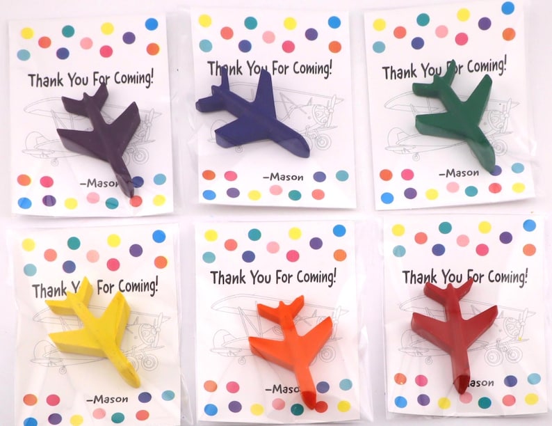 Recuerdos de fiesta de crayones de avión – Regalo de cumpleaños de avión – Recuerdo para colorear con crayones de avión – Crayones de avión para niños – Recuerdos de cumpleaños de piloto imagen 10