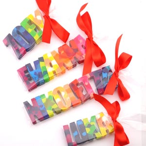 Personalized Name Crayons – Custom Letter Crayons for Kids – Handmade Crayon Name Gift – Birthday Party Favor – Creative Gift for Kids