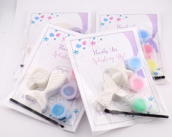 Mermaid Painting Party Favors for Kids – DIY Plaster Insect Craft paint Kits – Fun Birthday Activity Gift