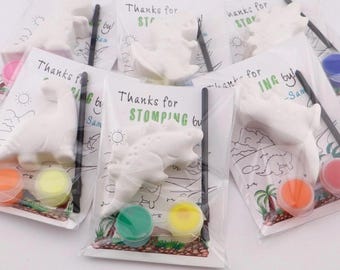 Dinosaur Painting Party Favors for Kids – DIY Plaster Dinosaur Craft paint Kits – Birthday Activity Gift  – birthday activity craft kits