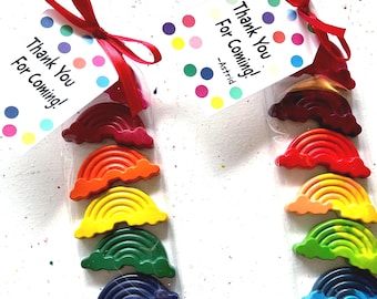 Rainbow Party Favors – Rainbow Crayons for Kids – Birthday Coloring Gifts – Classroom Party Supplies – Rainbow Theme Crayon Set