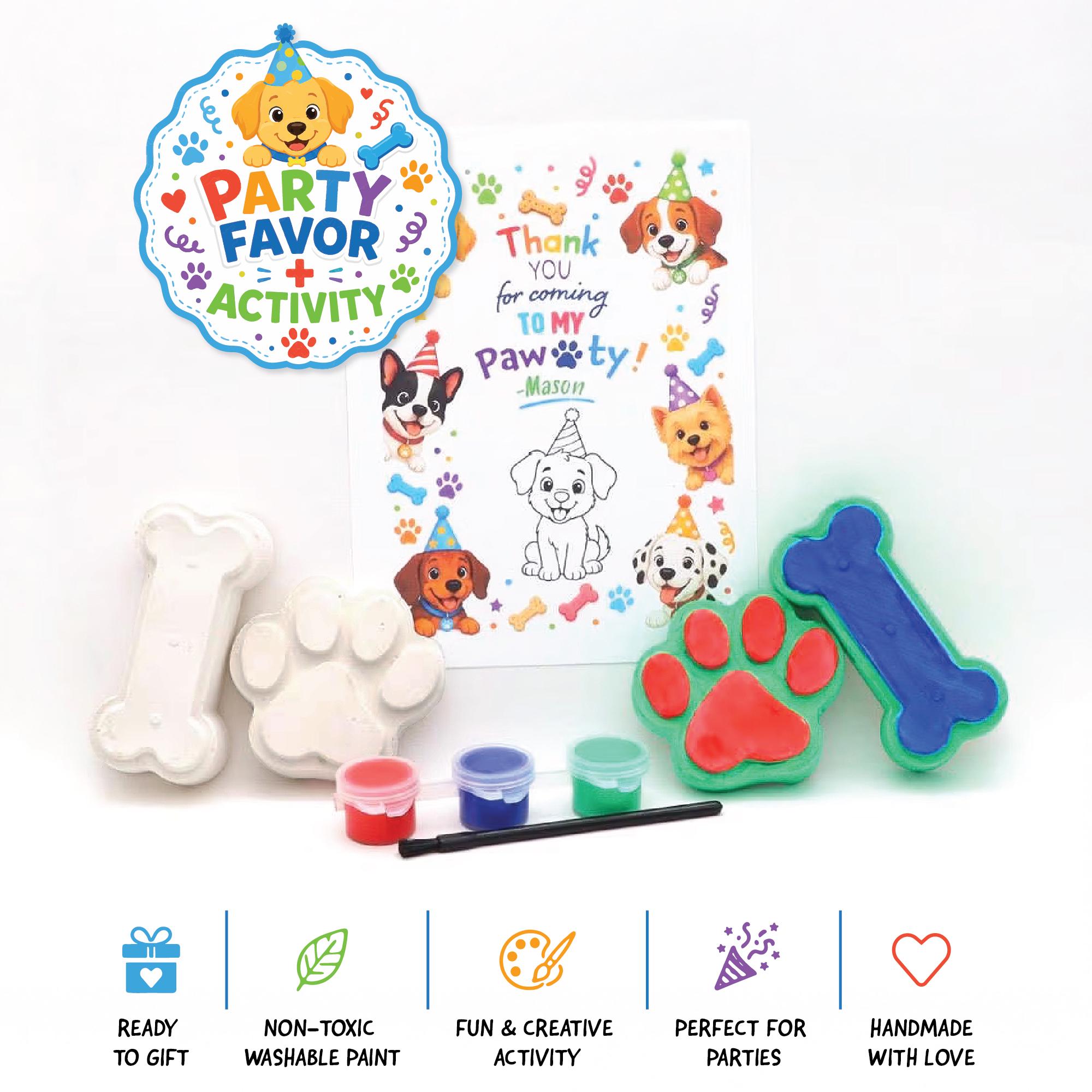 39 Bark-Tastic Dog Crafts: Creative Dog Craft Ideas for Kids 15 Puppy dog Painting Party Favors for Kids - DIY Plaster dog paw Craft…