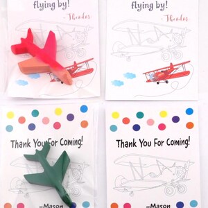 Recuerdos de fiesta de crayones de avión – Regalo de cumpleaños de avión – Recuerdo para colorear con crayones de avión – Crayones de avión para niños – Recuerdos de cumpleaños de piloto imagen 8