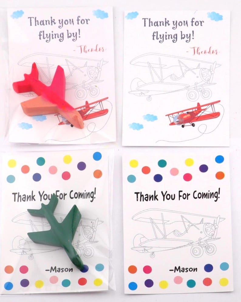 Recuerdos de fiesta de crayones de avión – Regalo de cumpleaños de avión – Recuerdo para colorear con crayones de avión – Crayones de avión para niños – Recuerdos de cumpleaños de piloto imagen 8