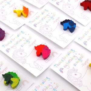 Unicorn Crayons – Magical Birthday Party Favors – Unicorn Coloring Gift – Class Favor Bag – Non Candy Unicorn Party Crayon