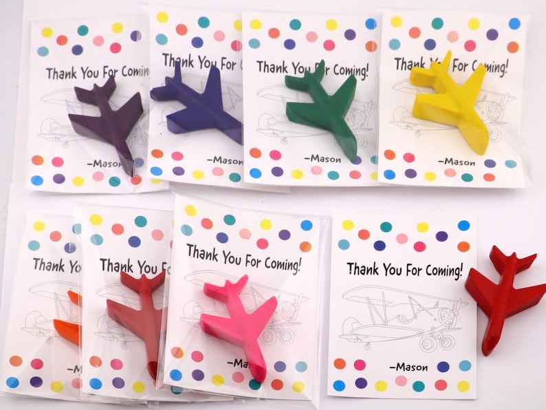 Recuerdos de fiesta de crayones de avión – Regalo de cumpleaños de avión – Recuerdo para colorear con crayones de avión – Crayones de avión para niños – Recuerdos de cumpleaños de piloto imagen 7