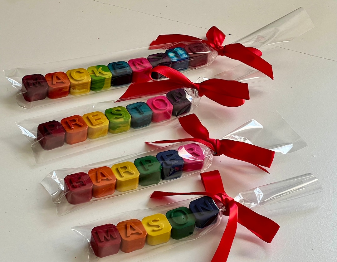 Name Crayons, Crayon Letters, Mini Block Crayon Names for Kids, Personalized Name Crayons