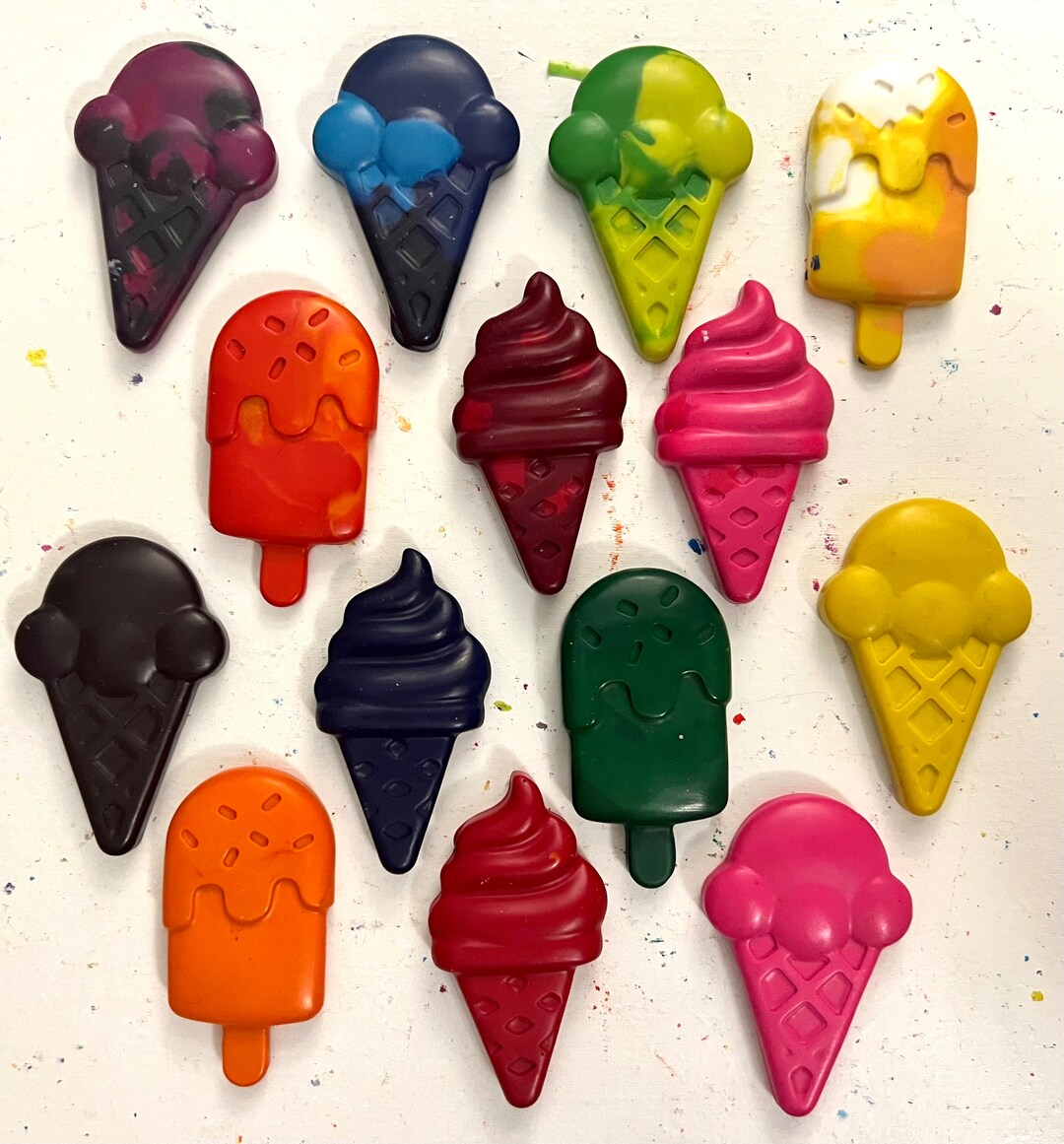 Ice Cream Cone Crayons, Ice Cream Crayons Party Favor Bags, Ice Cream