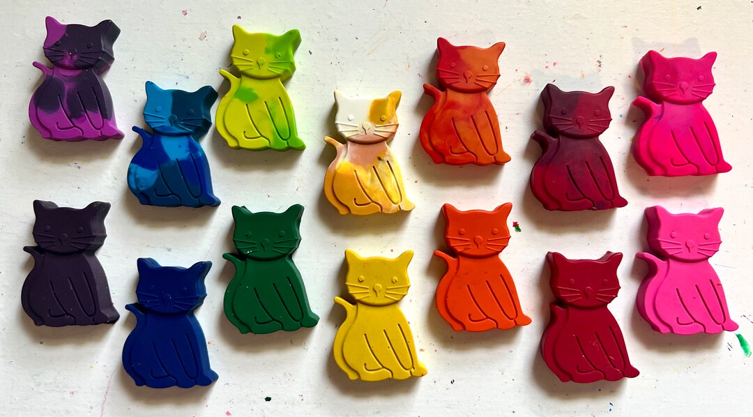 Cat Party Favor Bags for Birthday Partys, Kitty Cat Crayons, Kitten