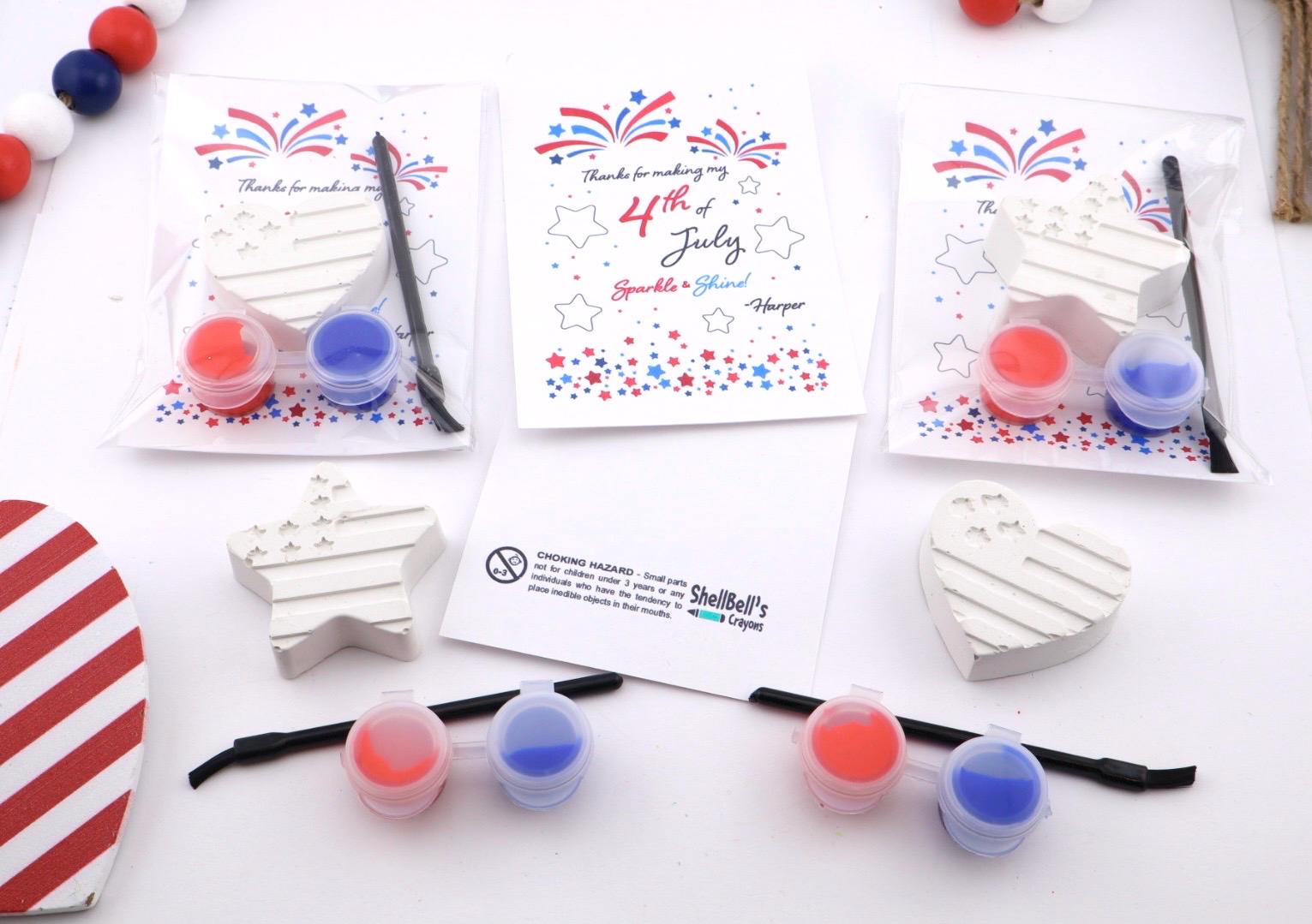 4th of July Paint Kit Party Favor | Patriotic Kids Craft | USA ...