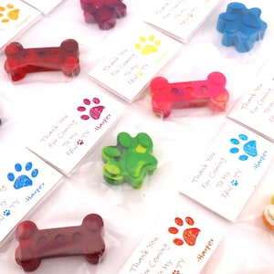 Dog Paw & Bone Crayon Party Favors – Puppy Birthday Crayons – Dog Party Favor Bags – Fun Kids Party Supplies