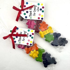 Puppy Dog Crayon Party Favors – Dog Paw & Bone Crayons – Birthday Favor Bags – Puppy Party Supplies – Creative Kids Gift image 1