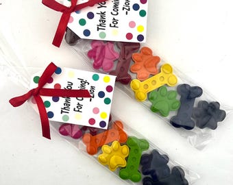 Puppy Dog Crayon Party Favors – Dog Paw & Bone Crayons – Birthday Favor Bags – Puppy Party Supplies – Creative Kids Gift