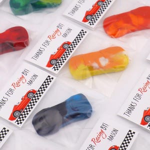 Race Car Party Favors – Car Shaped Crayons for Kids – Birthday Goodie Bag Filler – Car Theme Crayon Gift – Party Favor Set
