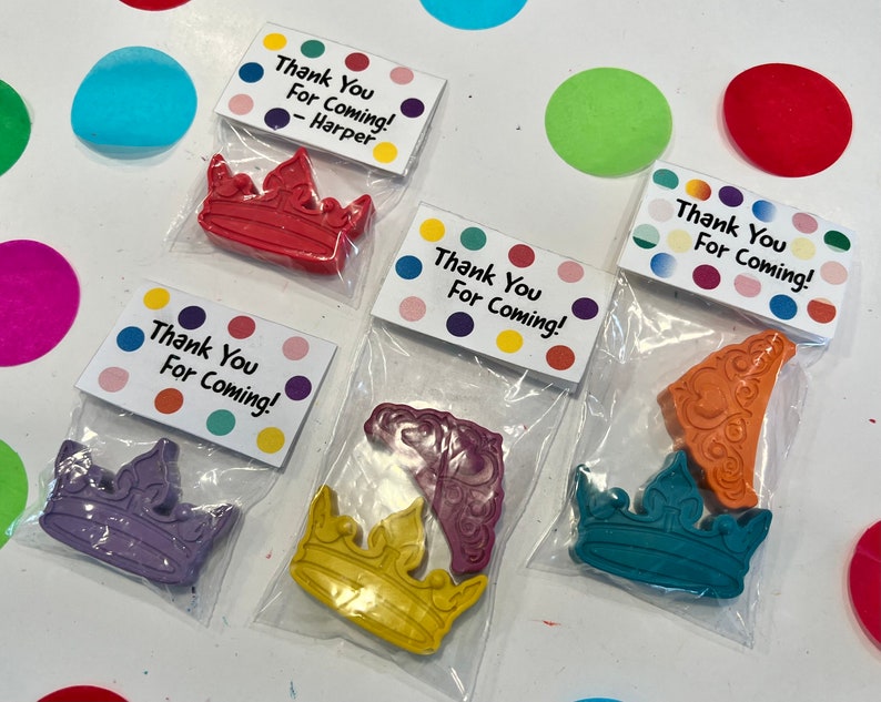Princess Crayons Princess Crown Crayons Princess Birthday Etsy