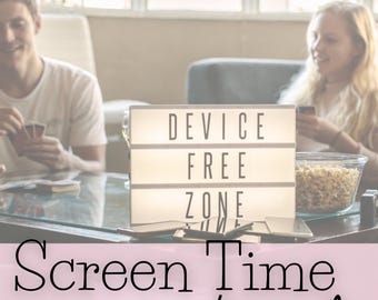 Screen Time Management Bundle: Chore Chart, Tracker, & Rewards (Digital Download)