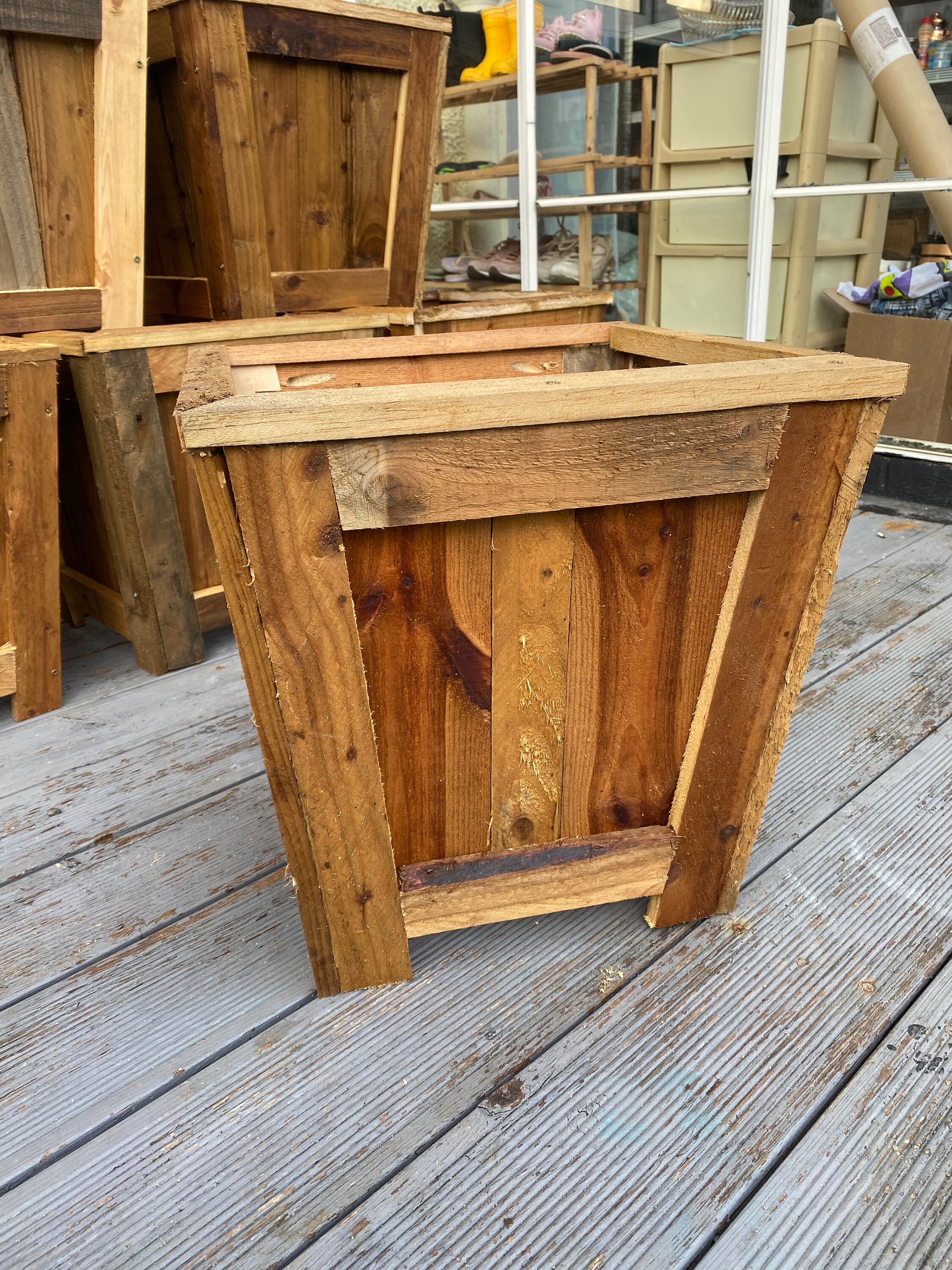 Reclaimed Wood Handbag Planters to Decoupage Planter to Paint Stain  Embellish Reclaimed Wood Decor 