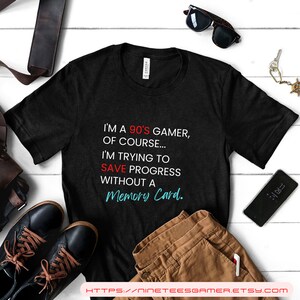 Camiseta de tarjeta de memoria de los 90, camiseta de videojuego, regalo de jugador, camiseta de juego divertida, camiseta de juego, camiseta divertida, regalo de juego, juego vintage