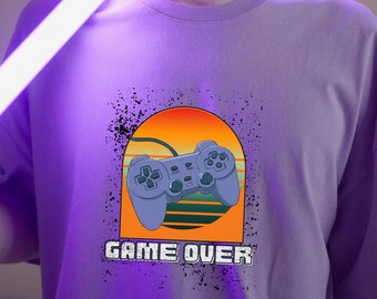 Game Over Shirt, Hoodie, Jacket, Video Game Shirt, Gamer, Funny Gaming Shirt, Gaming T-Shirt, Funny T-shirt, Gaming Present, Vintage Gaming