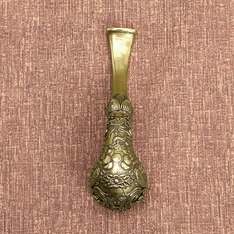 Fish Pattern Vintage Smoking Pipe, 2024 Gift, Brass Pipe, Ornate Pipe