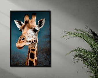 Giraffe Print, Giraffe Wall Art, Large Poster Safari, Nursery Prints, Safari Nursery, Giraffe Art, Home Decor, Digital Download