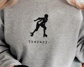 Roller Skate Sweatshirt, Roller skate, Roller skating lover, Roller derby gift, Gift for roller skater, 90s Sweatshirt, Roller skate Therapy