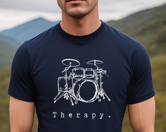 Drummer Shirt, Drummer Gifts, Drummer, Drummer Therapy, Drums on Tshirt, Drummer Dad, Drummer Tshirt, Gift for Drummer, Bands, Band Tshirts