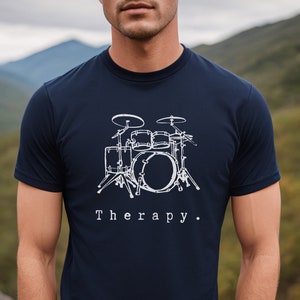 Drummer Shirt, Drummer Gifts, Drummer, Drummer Therapy, Drums on Tshirt, Drummer Dad, Drummer Tshirt, Gift for Drummer, Bands, Band Tshirts