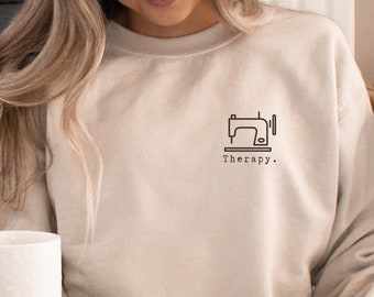 Felpa per terapia di cucito, Felpa da cucito, Felpa da cucito, Regali da cucito, Camicia da cucito divertente, Camicia amante del cucito, Regali Quilter