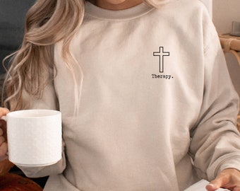 Bluza chrześcijańska, okrągły dekolt, krzyż, pomysł na prezent chrześcijański, prezent dla chrześcijanina, bluza religijna, koszula chrześcijańska, prezenty chrześcijańskie, Jezus