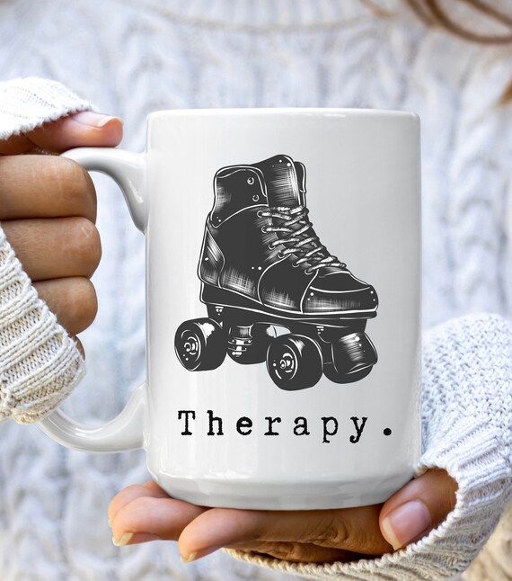 Roller Skate Mug, Roller skate, Roller skating lover, Roller derby gift, Gift for roller skater, Unique Gift Idean, Retro Design, Skate Gift
