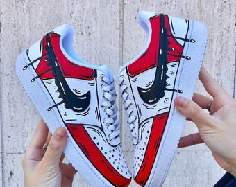 Hand painted Nike Court Vision Cartoon Drip