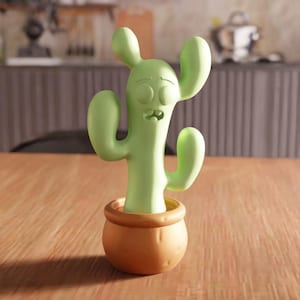 3D Cute Cactus Tree Decor STL File - Festive Cactus Gift, Christmas Plant Decor, 3D Print File, Cactus Ornament, Holiday Digital Model