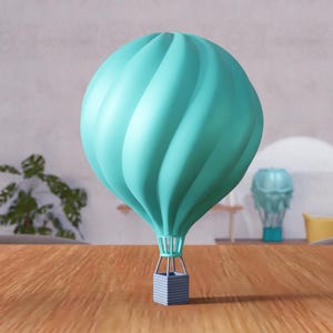 3D Hot Air Balloon STL File - Cute Balloon Decor for Kids, Air Balloon Gift, 3D Printing, Balloon Toy Model, Digital File for Download