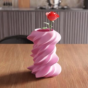 3D Futuristic Shaped Vase STL File - Modern Flower Vase for 3D Printing, Unique Home or Office Decor, Digital File for 3D Printed Art