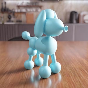 3D Puppy Dog Balloon V2 Toy STL File - Cute balloon animal decor, Puppy party ornament, Fun kids gift, Playful home accent, Dog lover figure