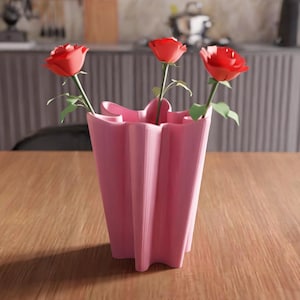 3D Modern Unique Vase STL File - 3D Printable Planter, Indoor Flower Vase, Home Decor, Desk Decor, 3D Print File, Gift for Her