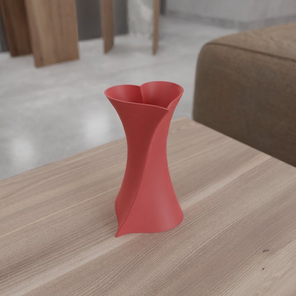 3D Heart Vase Valentines Gifts for Girlfriend with Stl File & Valentine Heart, Vase For Flower, Heart Gift, Flower Vase, 3D Printed Decor