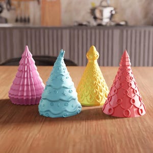 3D Christmas Tree Pack STL File - Holiday Decor for Home or Office, Ready to Print Xmas Gift, Unique Festive Art, Winter Decoration