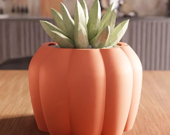 3D Pumpkin Planter STL File - Unique Pumpkin Decor for Mom, Cute Desk Planter, Home Decor Gift, Digital File for 3D Printable Planter