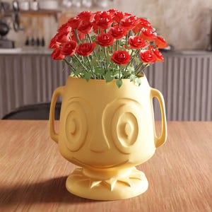 3D Ancient Style Vase STL File - Unique Decorative Vase, Antique Flower Pot, Home Decor, Desk Accent, 3D Print File, Elegant Gift Idea
