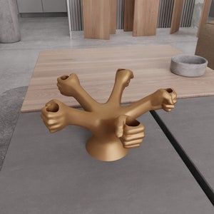 3D 人間の手のキャンドルホルダー、3D Stl ファイルと手の彫刻付き、3D プリント装飾、キャンドルスティックホルダー、手のプリント、3D プリント、ハンドホルダー