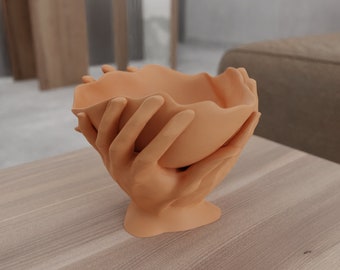 3D Hand Planter Futuristic Decor Gifts for Him with 3d Stl Files & Human Hand, 3d Printed Decor, Ready to Print, One of a Kind, 3d Printing