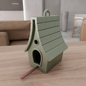 3D-futuristisch hangend vogelhuis als stl-bestand en vogelhuisje klein, tuindecoratie, cadeau vogelliefhebber, vogelkooi, aangepast vogelhuisje