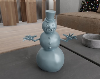 3D Snowman Christmas Decor with 3D Stl Files & Snowman Gifts, 3D Figure, Snowman Ornament, 3D Print File, Snowman Decoration, 3D Printing