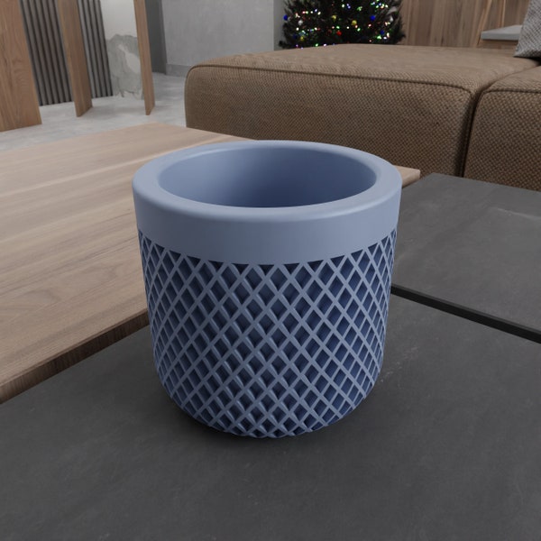 3D Cylinder Vase for Flowers Gifts for Her with 3D Stl File & Modern Decor, 3D Printing, Decorative Vase, 3D Printed Decor, 3D Art