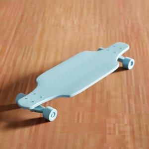 Arquivo STL de brinquedo de skate 3D - Decoração de skate para crianças, Presente de impressão 3D, Arte de skate legal, Mini skate de brinquedo, Download STL digital