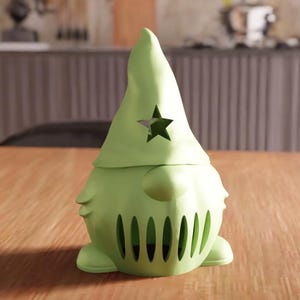 3D Christmas Gnome Tea Light STL File - Festive Candle Holder, Holiday Gnome Decor, Garden Ornament, 3D Print Gift, Digital Download
