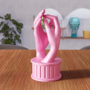 Decoração de mãos 3D para amantes - Arquivo STL - Escultura de mão romântica, presente de Dia dos Namorados, peça de arte para casais, decoração de casa, download digital, arquivo de impressão 3D