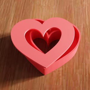 3D Heart Jewelry Box STL File - Valentine Gift Mini Box, Decorative Storage, Heart Art, 3D Printed Decor, Romantic Gift, Digital 3D File